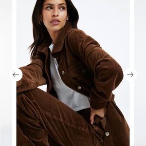 Good American brown coordory shacket